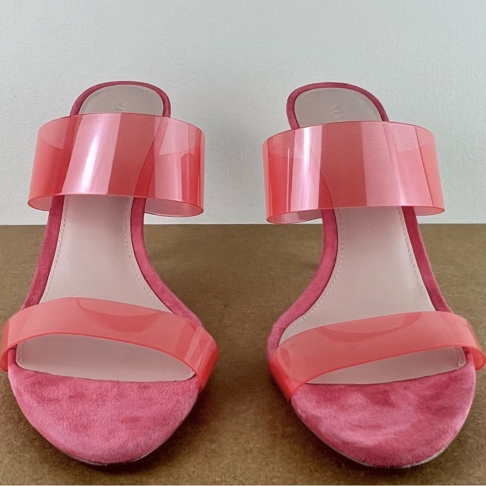 NEW VERONICA BEARD PINK SUEDE HEELS - Picture 11 of 12